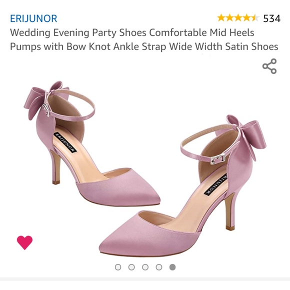 Erijunor Shoes - Mauve/Rose Wedding Party Shoes